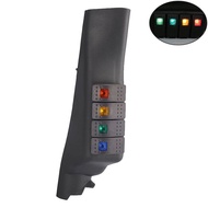 Suis Jeep Wrangler A-Pillar Berkenaan Luar Jalan Pengubahsuaian Lampu Kereta LED Empat Hala Aksesori