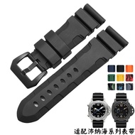 original Waterproof Rubber Men's and Women's Watch Strap Suitable for Diesel Fossil Panerai Watch Strap 441 111 Series Silicone Accessories