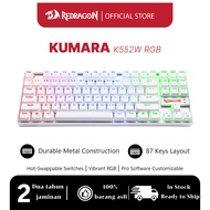 Redragon Kumara K552 RGB 87 Keys Wired Mechanical Gaming Keyboard TKL ABS-Metal Design - White