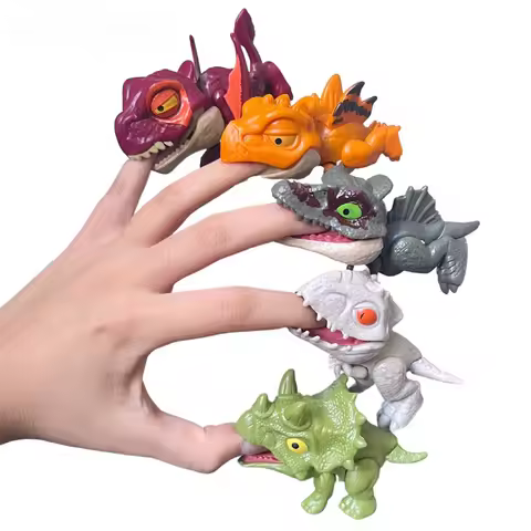 Action Figures Finger-biting Mini Toys Jurassic Dinosaur Park T-rex Dino Bite Hand Toys Gifts Backpa