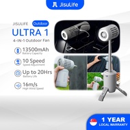 JISULIFE Outdoor Fan Ultra 1 13500mAh Multi Functional Camp Floor Standing Portable Telescopic