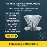 Muranee COFFEE DRIPPER MODEL DIAMOND V60 SIZE V02 3-4 CUP DRIPPER COFFEE