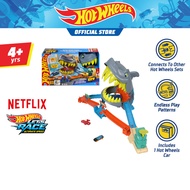 [Netflix Lets Race] Hot Wheels City Shark Chomp Beach Playset & 1:64 Scale Die-Cast Toy Car Big Win 
