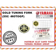 YAMAHA EMBLEM TUNING FORK GOLD / EMBLEM GOLD / 55C / MOTOGP / LC135 / LC / 100% HLY