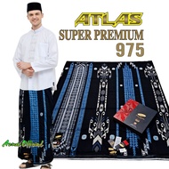 Atlas Super Premium 975 Gold Songket Embossed Black Motif Sarong