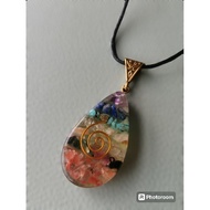 7 chakra Orgone Energy Healing Pendant – Teardrop