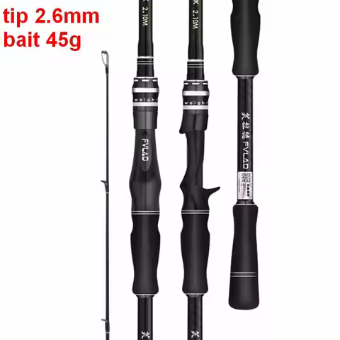 ZZ276 5000g Snakehead Tip 2.6mm Powerful Lure Spinning Fishing Rod Hi-Carbonfiber 3K Cloth Wrapped 1
