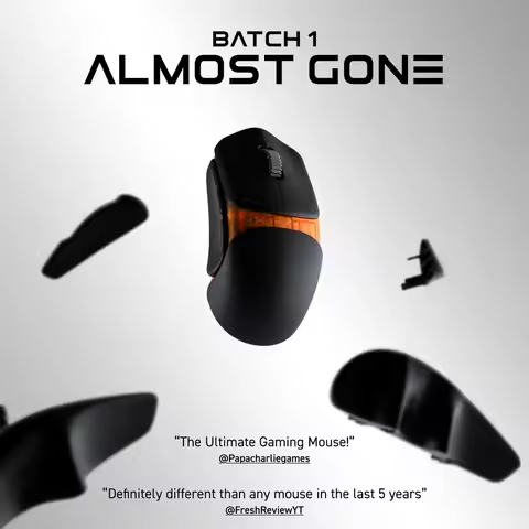 Orbitalworks Pathfinder Gaming Mouse 2.4g Wireless 8k Hz 30000DPI PAW3950 Lightweight Ergonomic Modu