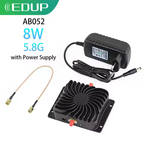 EDUP AB052 5.8GHz Signal Booster With 12V/3A Power Supply 50X Power Improve the Link Quality Coverag