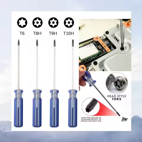 T6 T8 T9 T10 Torx Screwdriver Set T8H TR9 TR10 Torx Security Screwdriver Compatible with Series S & 