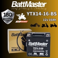 2026} YTX14-BS / YTX16BS BATTMASTER AGM BATTERY CCA240 MOTORCYCLE GTR1400 BMW GS / GSA KTM TRIUMPH