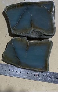 1.5kg帕敢蓝水黄翡双色改口料（天然翡翠原石）Boutique jadeite stone
