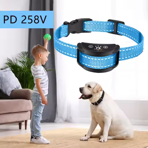 Automatic Anti Barking Dog Collar Rechargeable Dog Barking Stopper Safe & Effective Electric Trainin
