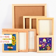 Square Picture Frame 8KA4 Solid Wood Rectangular Picture Frame Clay Works Mounting Outer Frame Art P