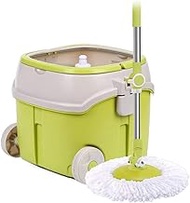 Mop - Deluxe Stainless Steel Rolling Spin Mop Replacement Microfiber Mop Heads Anniversary