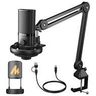 ไมค์ MAONO PM450S Professional USB Condenser Microphone,Studio Mic with cantilever, maono Software f