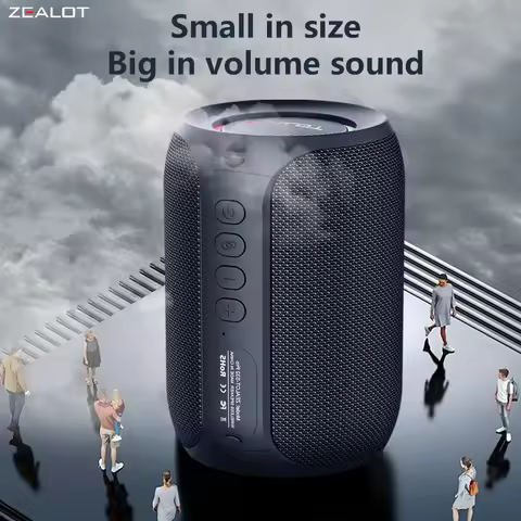 ZEALOT S32Pro Portable Outdoor Wireless Speaker 10W Power 3600mAh Battery RGB Light Continuous Playt
