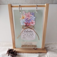 3D Wood Calendar 2026 Aesthetic Custom