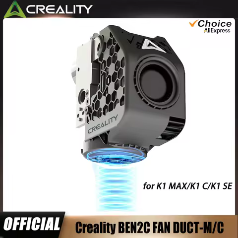 Creality x BEN2C Nautilus Fan Duct for K1 Max or K1C/K1 SE 3D Printer,360° Circular Cooling Flow Rap