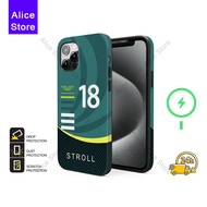 AM R24 Lance Stroll Phone Case for iPhone 17 Pro Max / iPhone 16 Pro Max / 15 / 14 / 13 Protective C