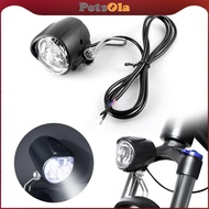 [PETSOLA] E-Bike Headlight 12V 24V 36V 48V, Front Light LED Lamp Horn for Electric Bicycle E-Bike e-