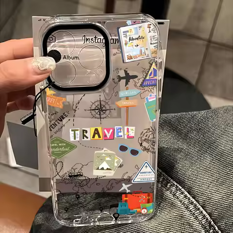 Airplane Bus Travel Route Phone Case for Xiaomi Mi 14 13 12 11 10 10T 14T Poco F6 F5 F4 X7 X4 X3 NFC