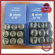 เหล็กตอก ตัวเลข 1 2 3 4 5 6 7 8 9 0 มีหลายขนาด 1.5-12มิล ตัวเลขอราบิค PROMAN ราคาพิเศษ Generals Geek