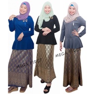 2☪2☪ Baju Raya🔥Baju Kurung🔥Baju Kurung Songket🔥Baju Kurung Sedondon🔥（Grey/Black/Royal Blue）