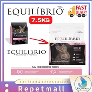Equilibrio/EQ 7.5KG Original Pack( Kitten Indoor )Cat Dry Food/Makanan Kering Kucing 猫粮干粮Free Gift