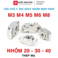 T-shaped rivet, swivel T-nut for aluminum profile 2020 3030 4040 thread M3 M4 M5 M6 M8