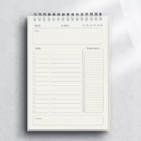 Weekly Planner Notebook 160 Page Lined for Student Daily Scheduling, Twin Coil Binding Planner Noteb