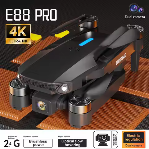 E88 Pro Brushless Drone with camera RC Drone 4K Professinal HD Camera Foldable Dron Helicopter WIFI 