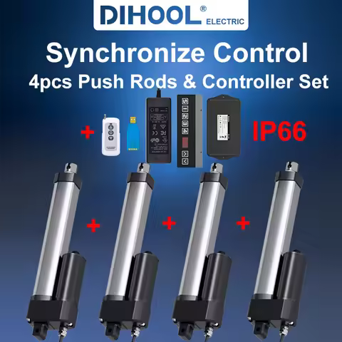 4Pieces Electrical Linear Actuators with HALL Synchronous Controller Set(1V4) Waterproof IP66 MAX400