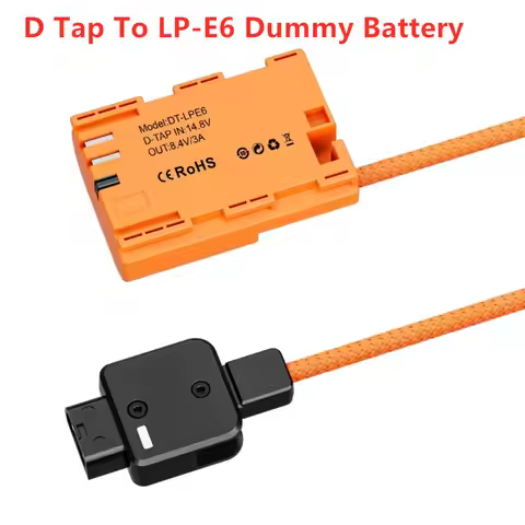 D Tap To LP-E6NH LPE6 Dummy Battery Power Adapter For Canon EOS R5 R6 5DS R 7D 6D 5D3 5D4 90D 80D 70