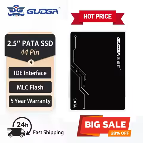 GUDGA 2.5'' IDE PATA Interface SSD 44pin 8G 16GB 32GB 64GB 128GB 256GB MLC Solid State Drive For PC 