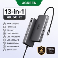 UGREEN Revodok Pro 13-in-1 Hub DP, HDMI, USB-A, UAB-C, SD/TF, Audio/Mic, Ethernet Docking Station Co