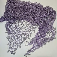 清貨清屋 clearance sale Beaded Silver Purple Color Crochet Shawl 
紫銀色鈎織珠仔閃閃三角形披肩 
accessory maxi 晚裝跳舞 媽媽