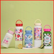 GN 650 ML Cartoon Print Stainless Steel Water Bottle with Portable Handle Leakproof Insulated Cup GN