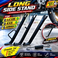 LONG SIDE STAND LC135 / EX5 / KRISS Heavy Duty Motorcycle Side Stand Long Stand with Spring & Bolt