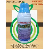FENPROZOLE 46EC - (500ML) - Difenoconazole 23% & Propiconazole 23%/(Hawar Seludang , Bintik perang d