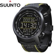 大里RV城市【Suunto Elementum】新款 黑底黃紋限量款 Terra 登山釣魚計時錶 攀山系列/皮質錶帶