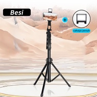 Tripod siaran langsung seluler Tripod Logam 2.1M Lampu Cincin LED Siaran Langsung Dudukan Ponsel 2M