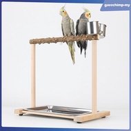 [GazechimpMY] Pet Parrot Perch Stand Birds Wood Exercise Perch Gym Stand Parrot Cage Accessories Par
