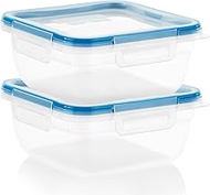 Snapware Total Solution 4-PC (5.5 Cup) Plastic Food Storage Containers Set with Lids, Meal Prep Food Containers, BPA-Free Lids with Locking Tabs