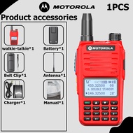 Mini วิทยุสื่อสาร Motorola GP360 Red วิทยุสื่อสารดำ 10W การรับเซ็กเมนต์ AM/FM 200 ช่อง 6800mAh ระยะก