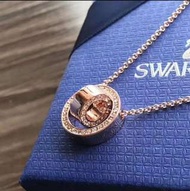 SWAROVSKI施華洛世奇玫瑰金義大利水晶轉運珠項鍊