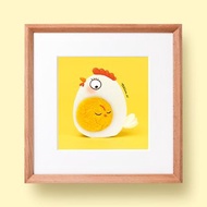 雞蛋崽 | 原創插畫 孕育新生命 創意裝飾畫 榫卯畫框 掛牆擺台