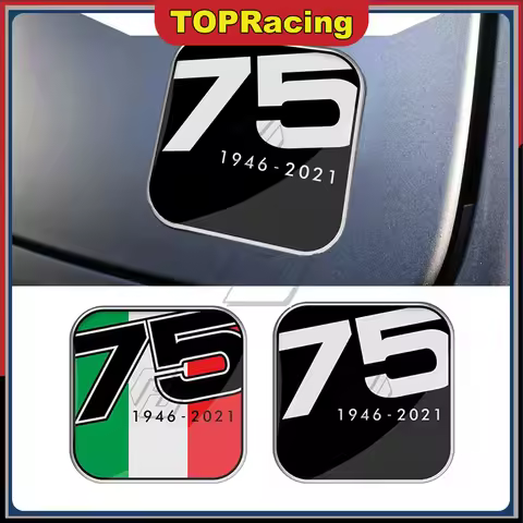 3D Motorcycle Sticker For Vespa GTS Sprint Primavera 75th 75 Years Young Anniversary Decals Resin Sc