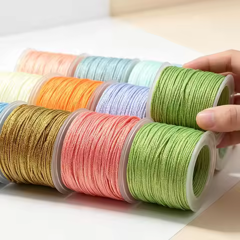 EG112 30M 0.8mm Colorful Thread For DIY Handmade Necklace Bracelet Braided Rope Embroidery Crochet B