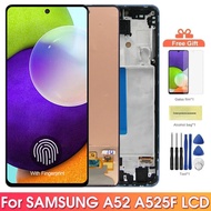 AMOLED A52 Screen for Samsung Galaxy A52 A525F 525F/DS Lcd Display Touch Screen with Frame Digitizer